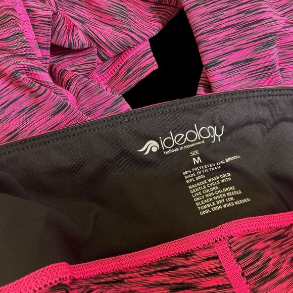 Ideology Woman’s Pink/Black Cropped Leggings Activewear Size Medium - Picture 3 of 10